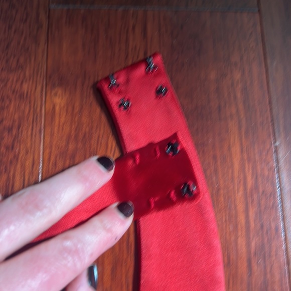 Red vintage style evening prom gown size 2 - Picture 9 of 9